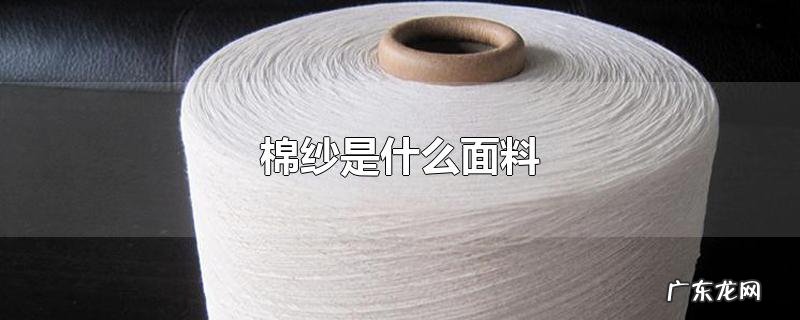 棉纱是什么面料