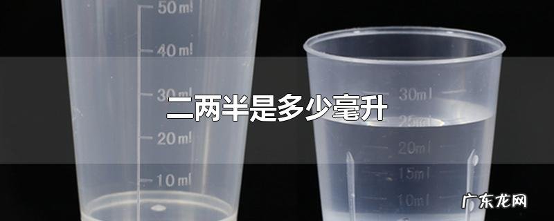 二两半是多少毫升