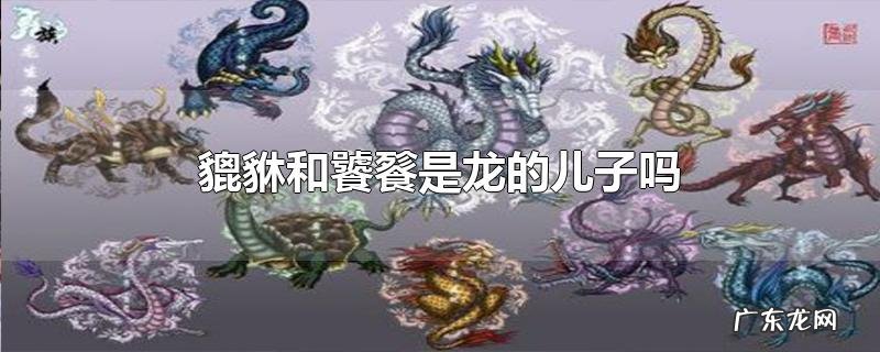 貔貅和饕餮是龙的儿子吗
