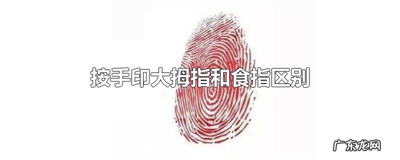 按手印大拇指和食指区别
