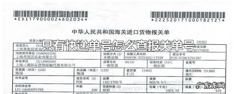 只有快递单号怎么查报关单号