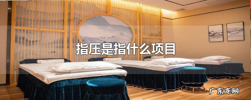 指压是指什么项目