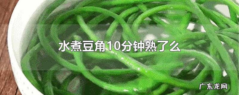 水煮豆角10分钟熟了么