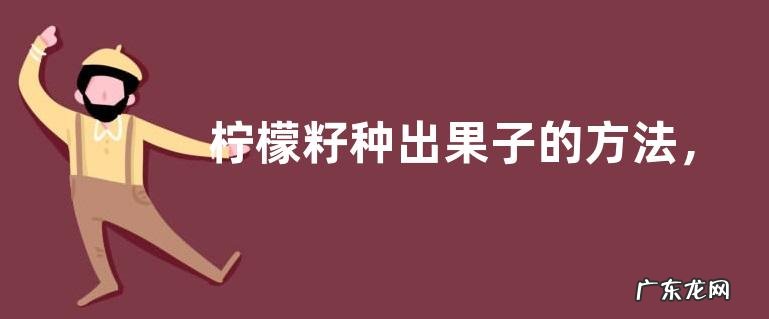 柠檬籽种出果子的方法,这四个步骤很关键