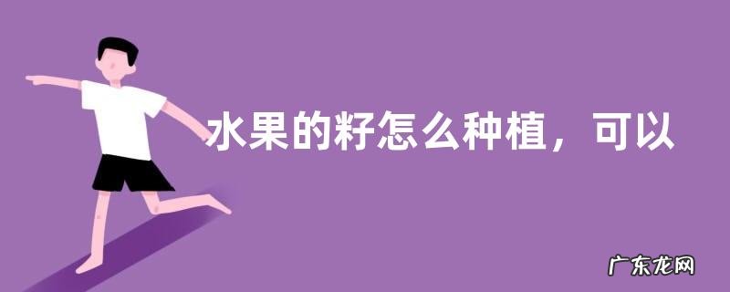 水果的籽怎么种植,可以种的水果籽有哪些,附盆栽水果籽注意事项