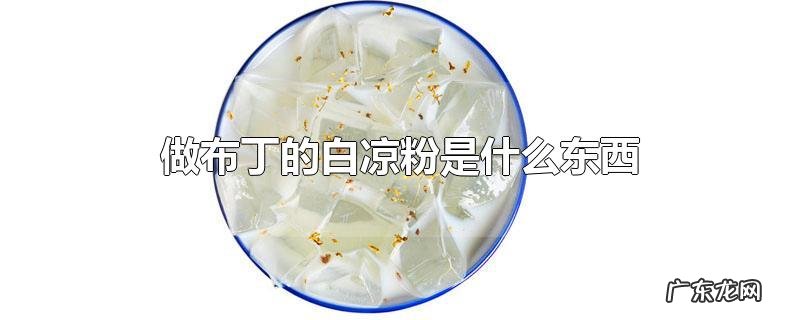 做布丁的白凉粉是什么东西