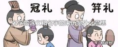 名字的含义和名字的来历是什么意思