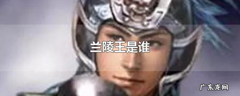 兰陵王是谁