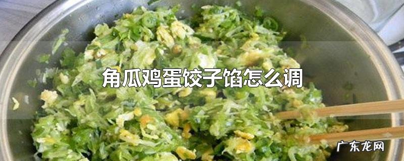 角瓜鸡蛋饺子馅怎么调