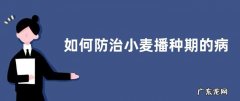 如何防治小麦播种期的病虫害技术，选择抗病虫品种