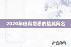 2020年很有意思的搞笑网名