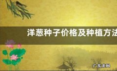 洋葱种子价格及种植方法，附常见品种