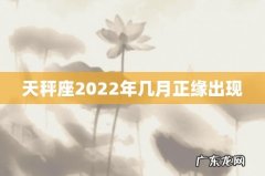 天秤座2022年几月正缘出现