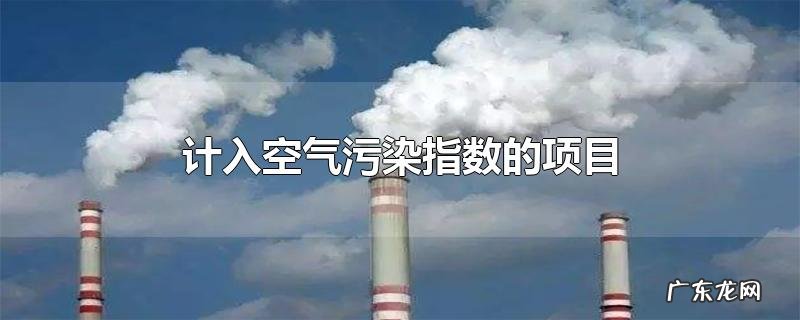 计入空气污染指数的项目