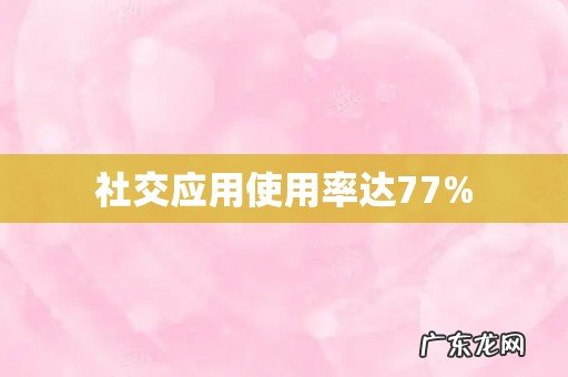 社交应用使用率达77%