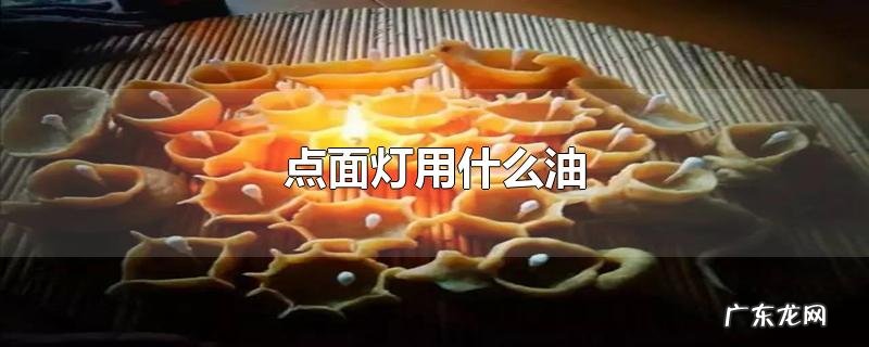 点面灯用什么油