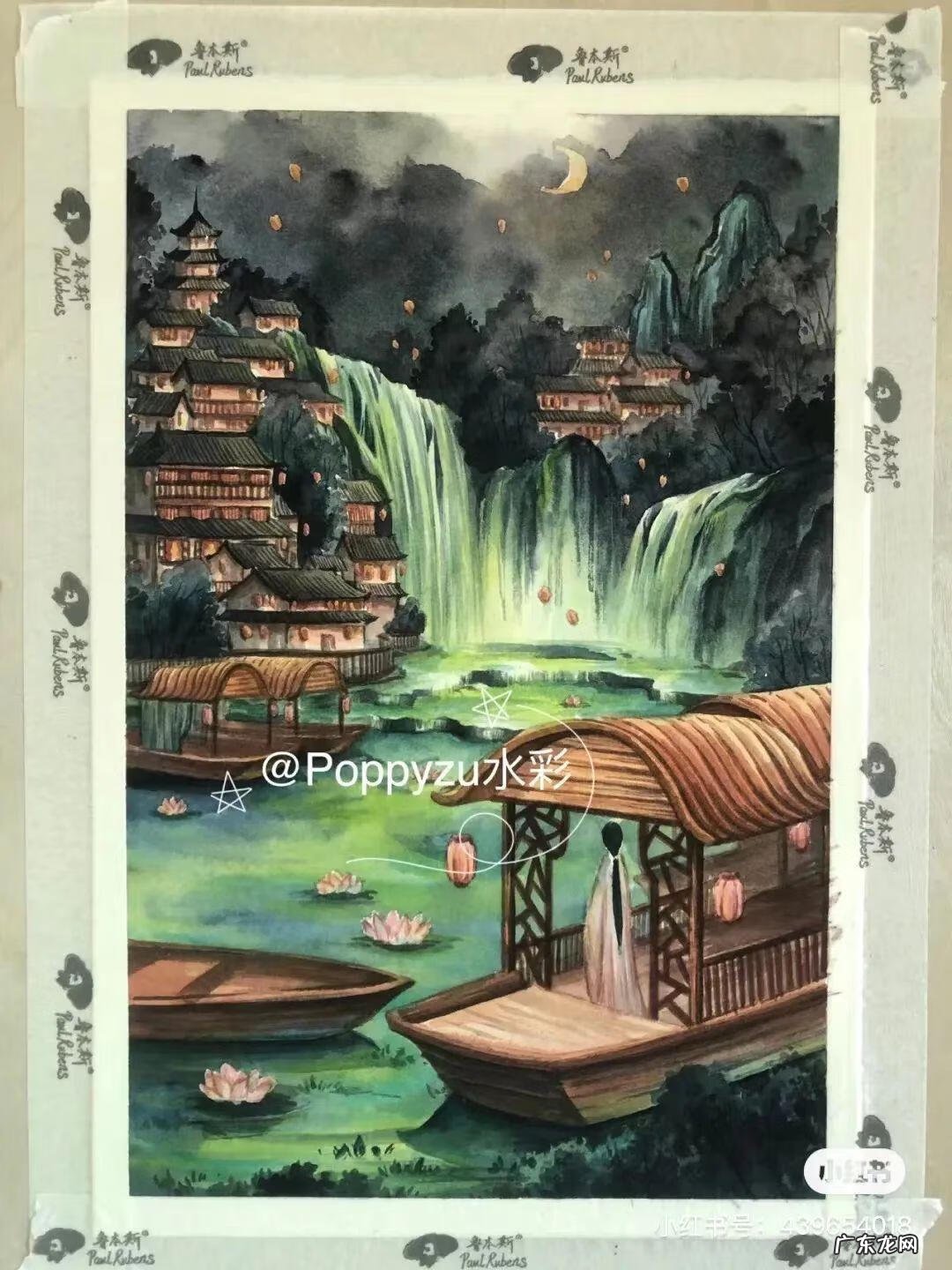 国风彩绘 国风水彩画 简约