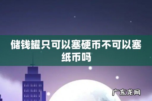 储钱罐只可以塞硬币不可以塞纸币吗