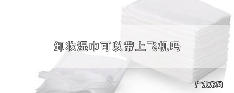 卸妆湿巾可以带上飞机吗