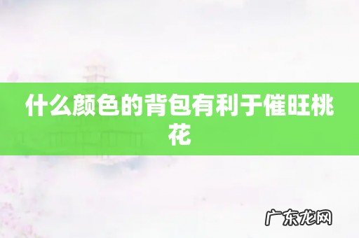 什么颜色的背包有利于催旺桃花