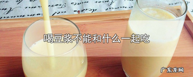 喝豆浆不能和什么一起吃