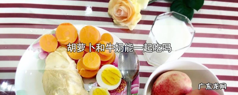 胡萝卜和牛奶能一起吃吗