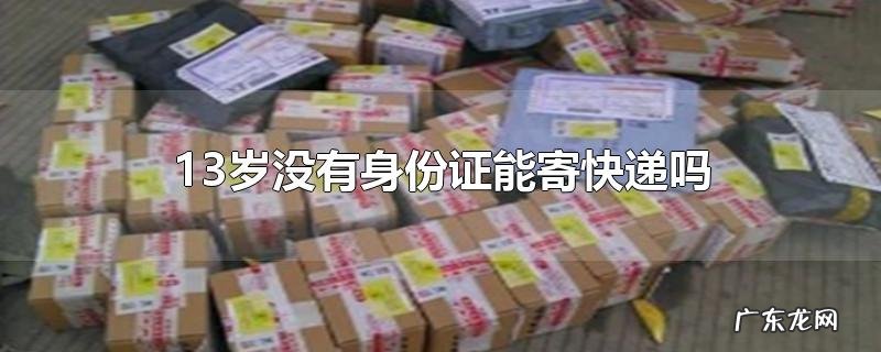 13岁没有身份证能寄快递吗