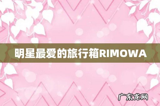 明星最爱的旅行箱RIMOWA