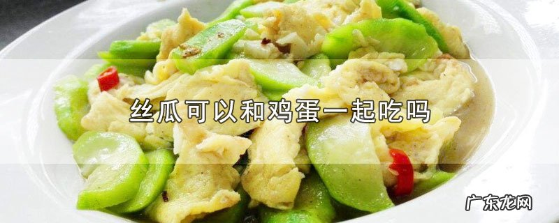 丝瓜可以和鸡蛋一起吃吗