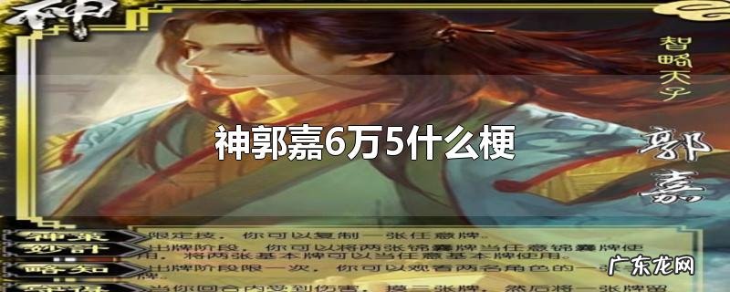 神郭嘉6万5什么梗