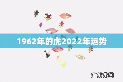 1962年的虎2022年运势