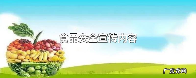 食品安全宣传内容