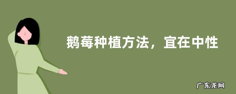 鹅莓种植方法,宜在中性或微酸性土壤中种植