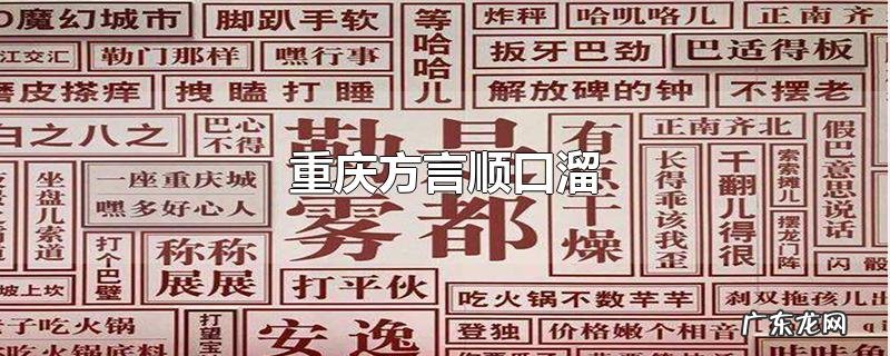 重庆方言顺口溜