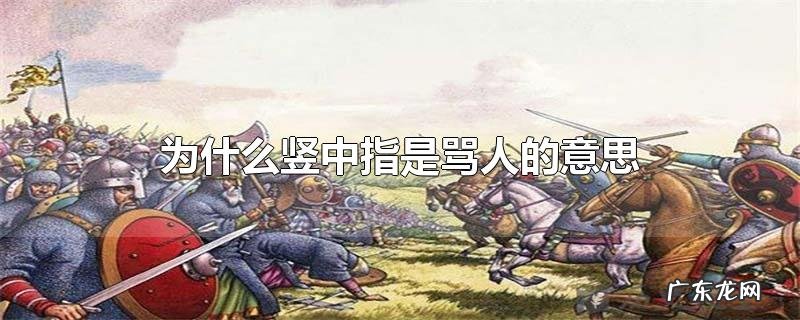 为什么竖中指是骂人的意思