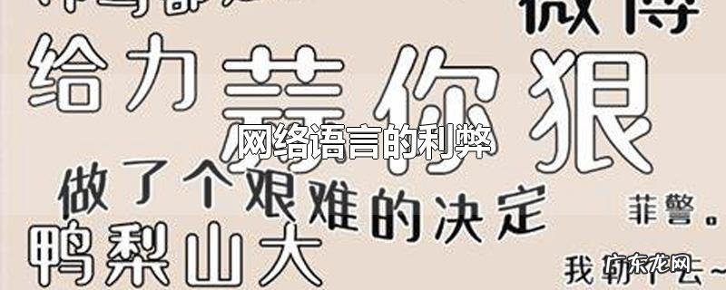 网络语言的利弊