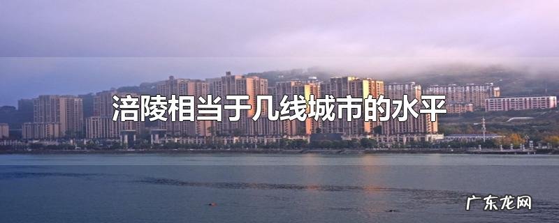 涪陵相当于几线城市的水平