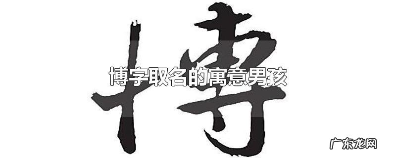 博字取名的寓意男孩