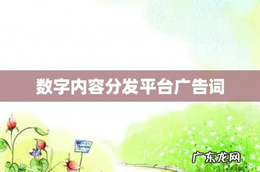 数字内容分发平台广告词