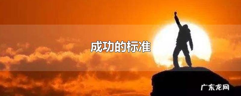 成功的标准