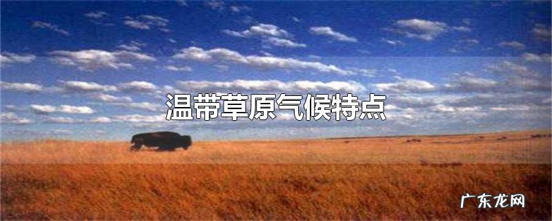 温带草原气候特点