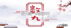 数九歌一共多少天