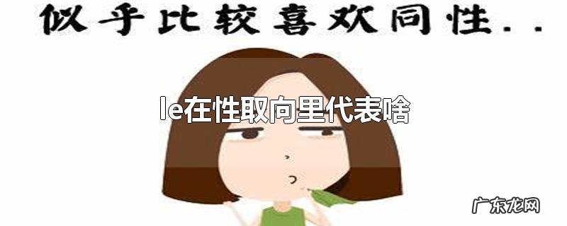 le在性取向里代表啥