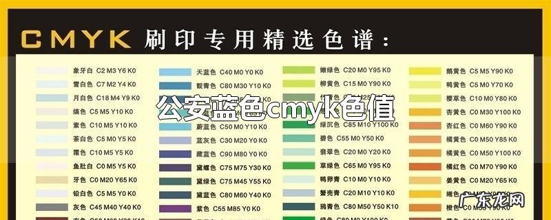 公安蓝色cmyk色值