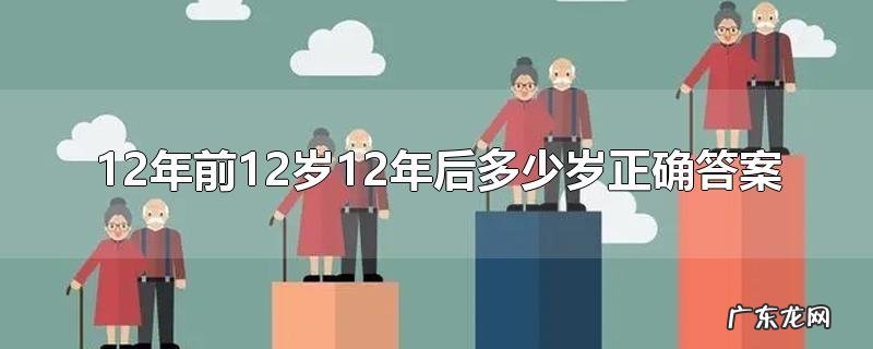 12年前12岁12年后多少岁正确答案