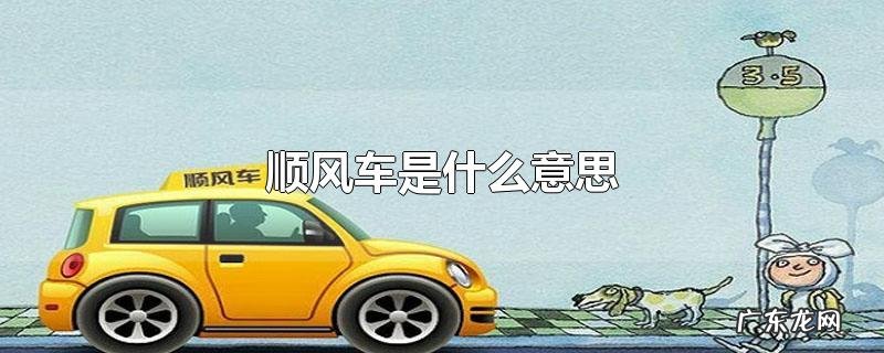 顺风车是什么意思