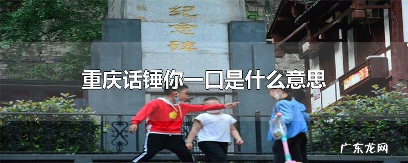 重庆话锤你一口是什么意思