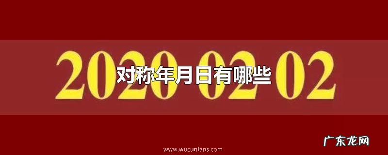 对称年月日有哪些