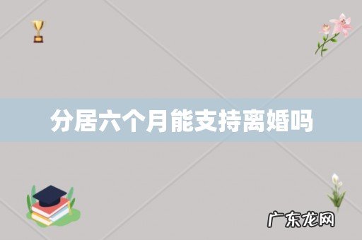 分居六个月能支持离婚吗