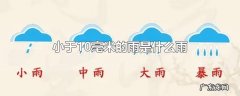 小于10毫米的雨是什么雨